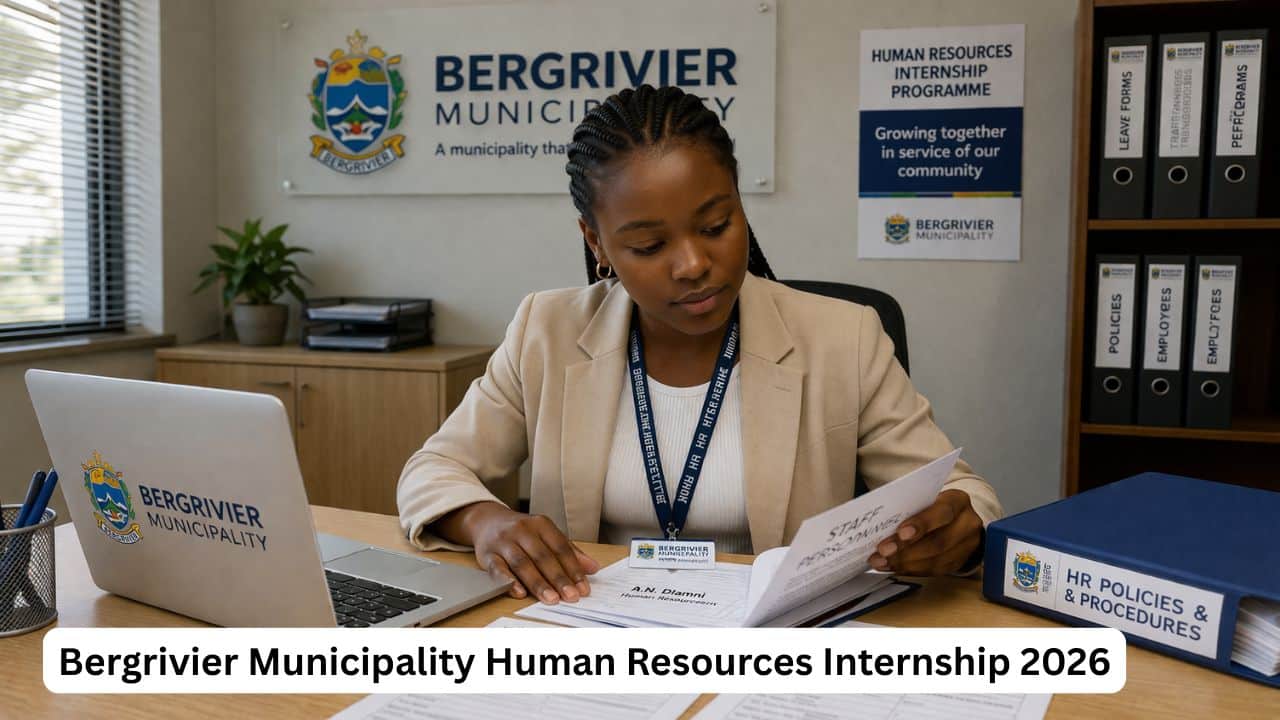 Bergrivier Municipality Human Resources Internship 2026 in a municipal office setting