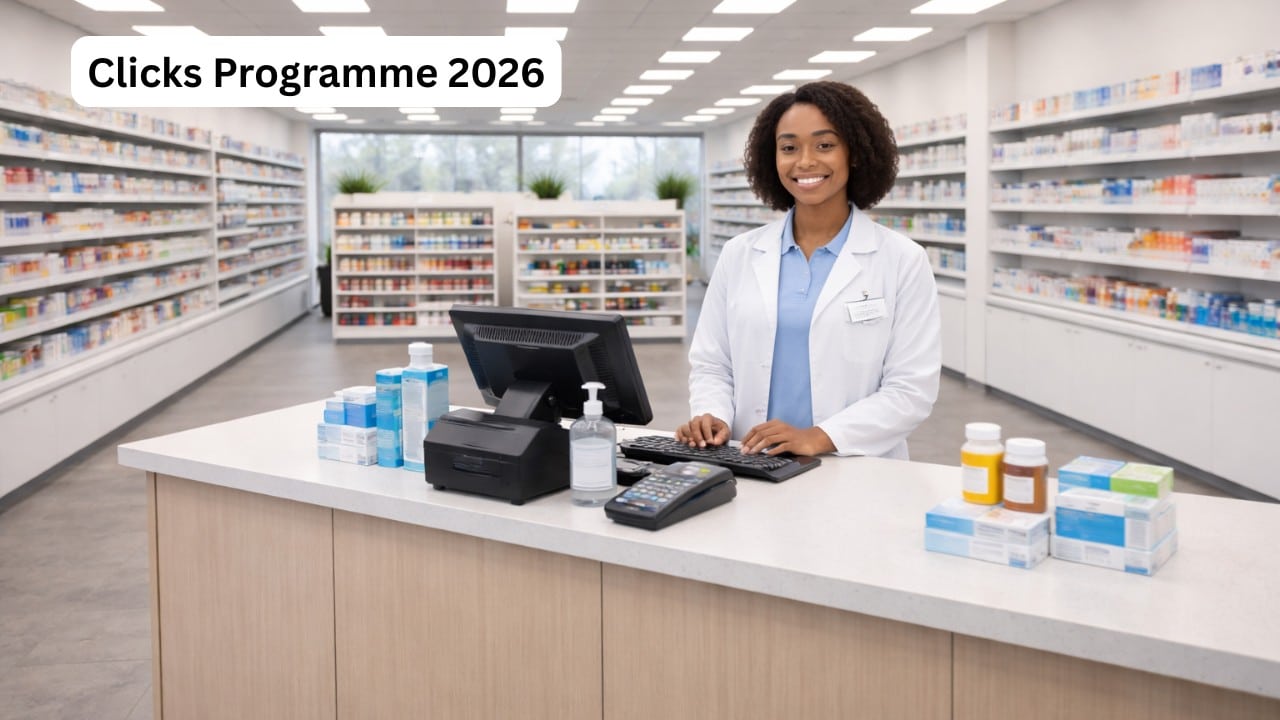 Young worker gaining retail experience at Clicks store