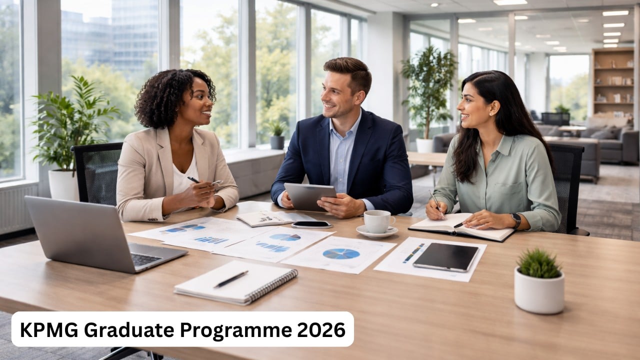 Graduates working in a corporate consulting environment at KPMG