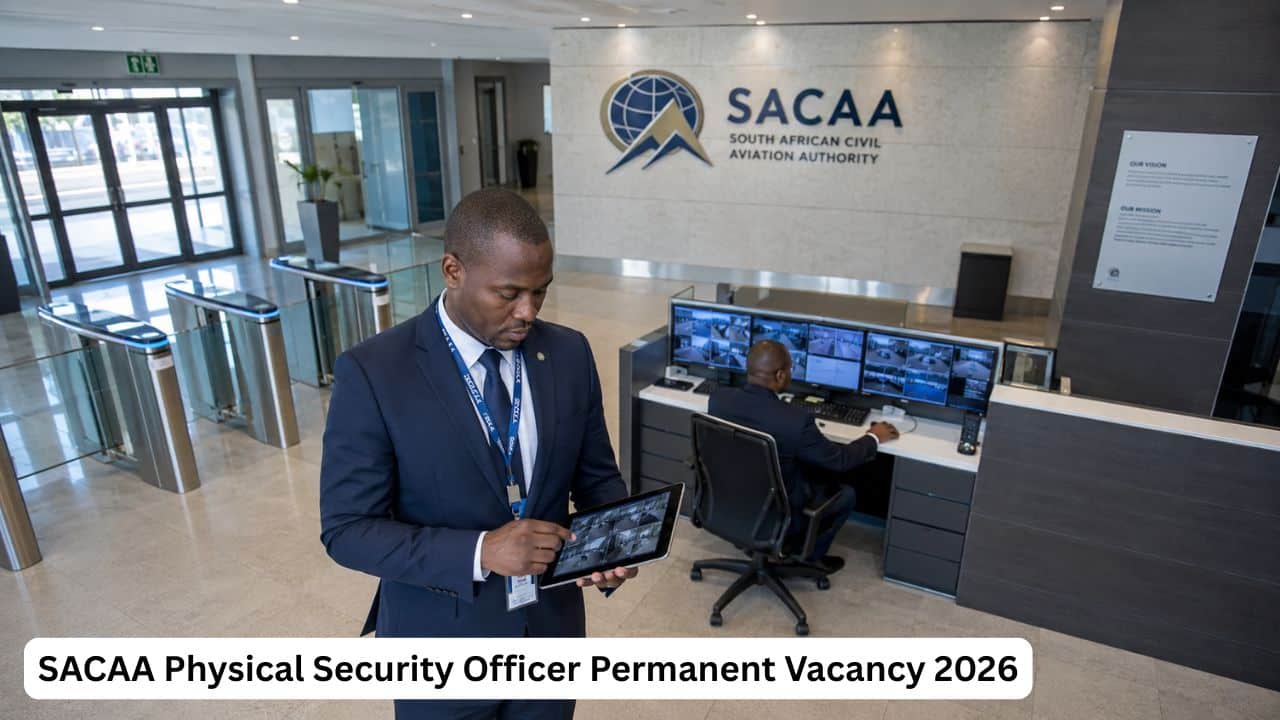 South African security professional managing access control systems at the SACAA Physical Security Officer permanent position