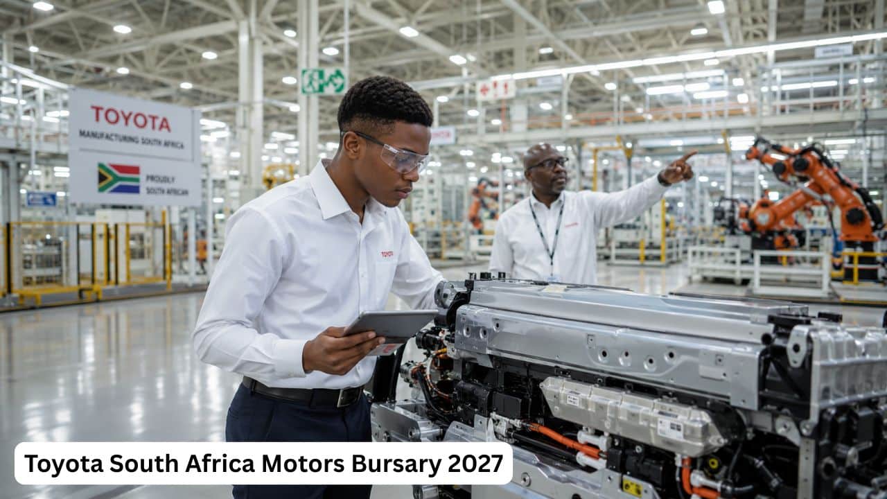 South African engineering student gaining vacation work experience at an automotive plant through the Toyota South Africa Motors Bursary programme